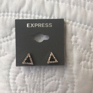 NWT Express Triangle Black Earrings